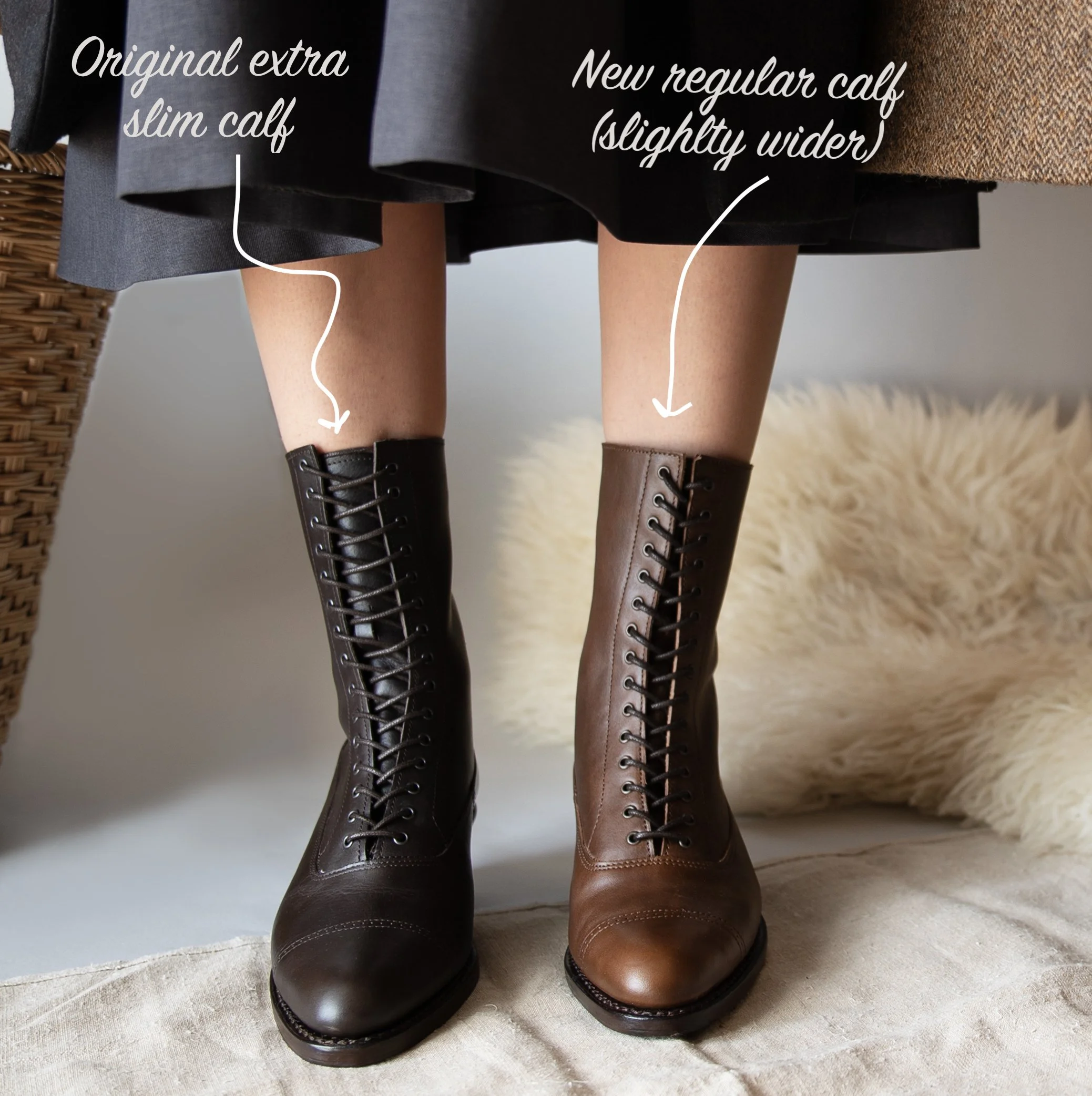 Mid Brown Edwardian Pointy toe Lace up Boots JoBear.Boots